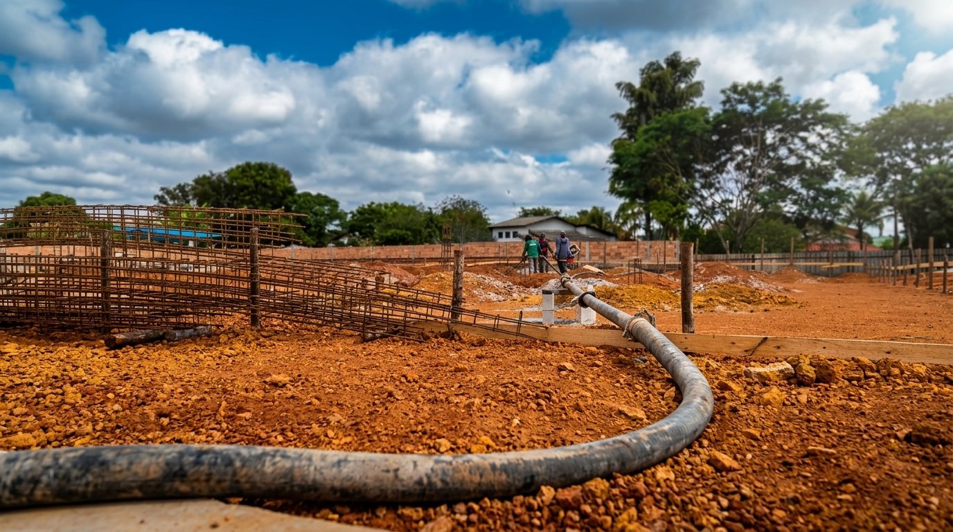 Imagem de projeção de concreto